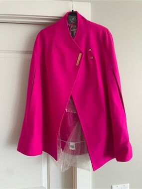 Ted Baker Women’s Hot Pink Asymmetrical Coat